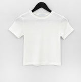 Rebed brushed cropped short sleeve T-shirt