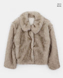 Sevin Collar Two-Tone Fur Jacket