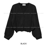 [U-BASIC] Basic Balloon Cropped Cardigan