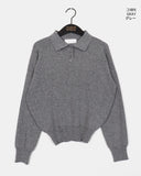 Kudan collar button slim fit knit