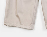 Mote cut key ring loop two-way wide cotton pants