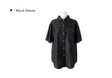 [Planning] Freck Denim Overfit Short Sleeve Denim Shirt