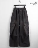[MADE] Copter Vintage Washing Two-Way Banding Big Cargo Long Wide Denim Pants