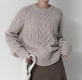 [Premium] Peanut Wool Cable Knit
