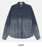 Into Gradient Washing Denim Shirt