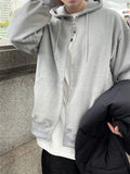 Unisex basic 2-way hood zip-up