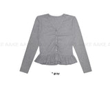 (Brushed) FLEUR FRILL CARDIGAN