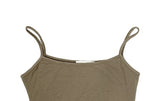 Arton See-through One-Shoulder Knit Belt Sleeveless Set