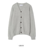 Por Angora V-neck Cardigan