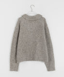 [BAONHAUS] Poriri Boucle Collar Bokashi Wool Cardigan
