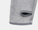 Bre High Neck Waffle Warmer Hooded Long Sleeve T-Shirt