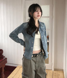 Seni Lace Button Layered Cardigan
