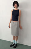 STRIPE STRING MIDI SKIRT