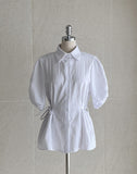 Raven Stripe Strap Puff Shirt