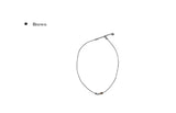 Beo Wood Gemstone Beads String Necklace