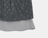 Kiko Dot Nylon Layered Pleated Midi Skirt