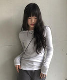 [MADE] Border Layered Tencel Long Sleeve T-shirt
