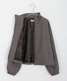 [BAONHAUS] Lincho check zip-up jumper