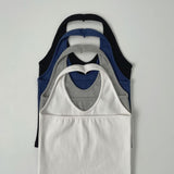 Halterneck Solid Cotton Blend Basic Fit Sleeveless