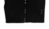 Brun Two-Button See-through Ribbed Knit Cardigan