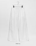 Bimtz Summer Basic Banding Wide Pants