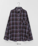 [unisex] Ryokoni Color Check Over Shirt