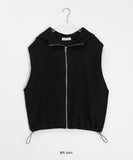 [unisex] Kuomi Over String Hood Knit Vest