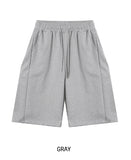 high key side tuck wide half pants