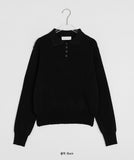 Tichico Color Crop Collar Knit