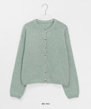Roheki Basic Round Wool Knit Cardigan