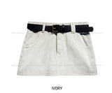 Bestie Low-rise Cotton Skirt (+belt set)