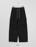 [unisex] Hoita banding string carpender parachute wide cotton pants