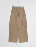 [unisex] Rilkan Summer Banding Wide Cargo Pants