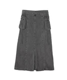 Niello Pigment Cargo Long Skirt