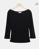 Andin Layered Tencel Three-Quarter Sleeve T-Shirt