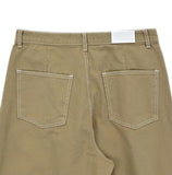 Nunt pintuck stitch wide cotton pants