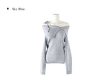 Haev String Ribbon Off-Shoulder Rib Knit
