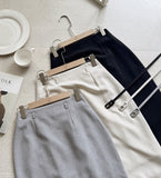Harib Summer Span H-Line Skirt (Belt Set)