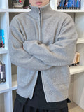Cashlike full knit zip-up