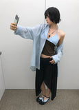 SHEER HOODED SHIRT