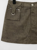 taper low mini skirt