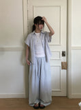 Arden Summer Nylon Banding Wide Pants