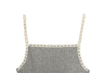 Suha Lace Square Ribbed Sleeveless