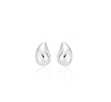 Champagne Full Moon Silver Mary Bowl Earrings