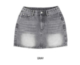 [U-DENIM/Special Product] Keto Washing Denim Mini Skirt