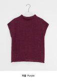 Rahini Layered Half-Neck Cap Short Sleeve Knit