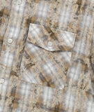 BLEACHED RAW-CUT CHECK SHIRT