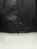 2way Single Vegan Leather Blouson Jacket