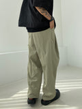 Layered Gosi nylon wide pants