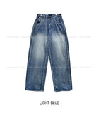 Kiny Adjust Pintuck Denim Pants